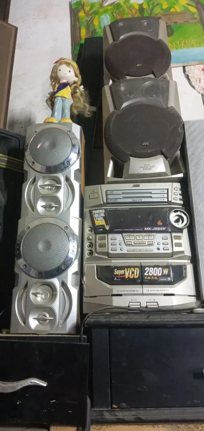 ضبط و تعدادی باندخانگیه کوچیکوبزرگ|سیستم صوتی خانگی|کاشان, عربها|دیوار