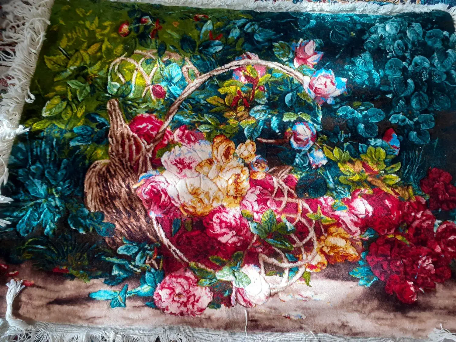 تابلو فرش دستبافت نخ ابریشم|تابلو فرش|کازرون, |دیوار