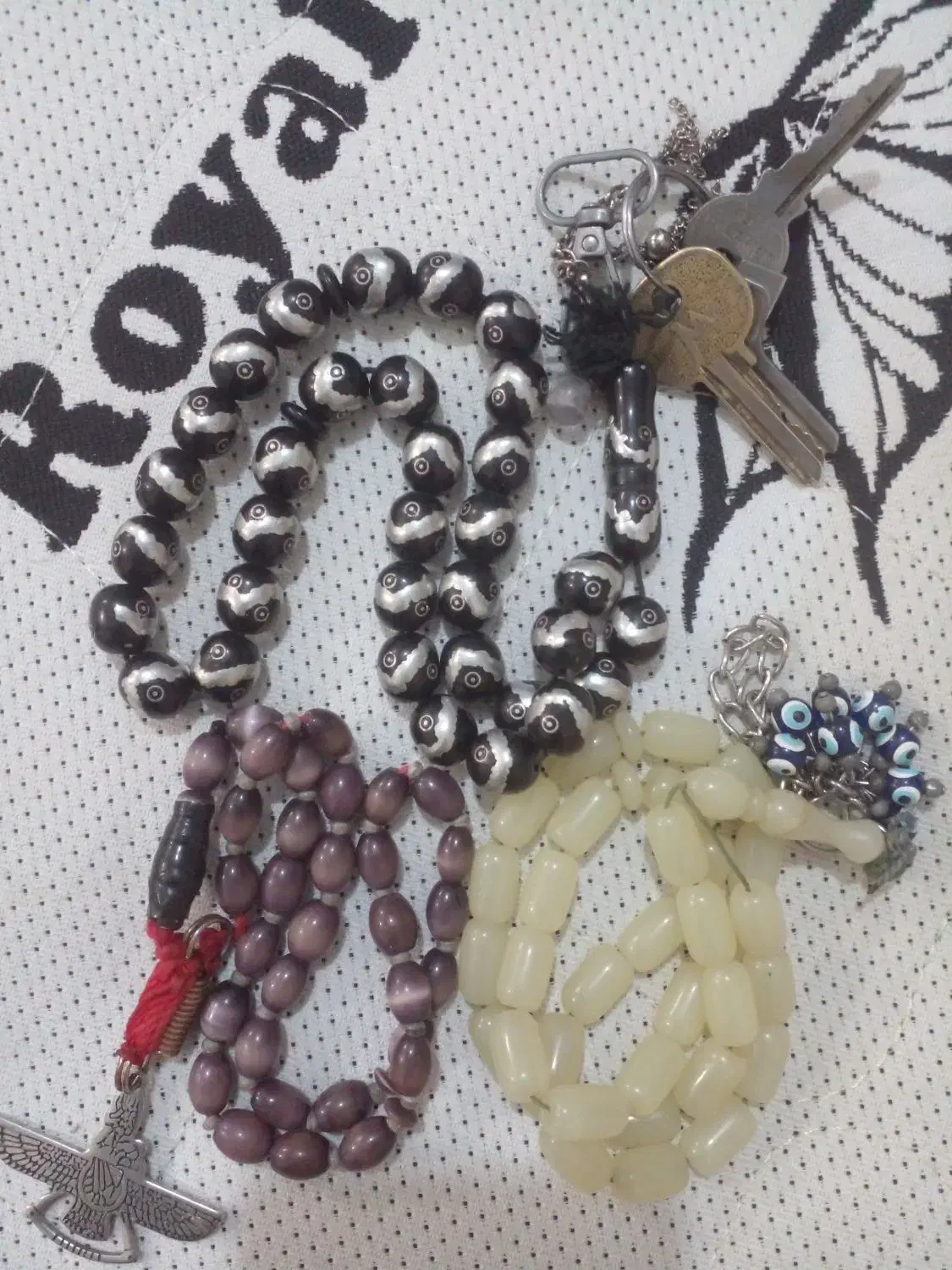 تسبیح نقره کوب|کلکسیون اشیاء عتیقه|داران, |دیوار