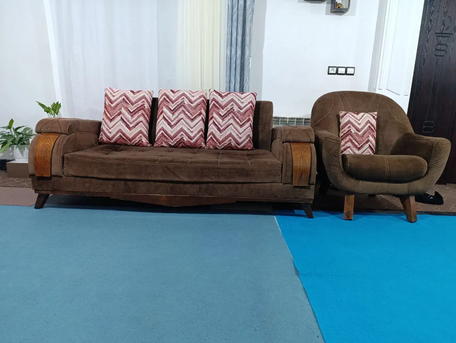 مبل هفت نفره|مبلمان خانگی و میز عسلی|اسالم, |دیوار