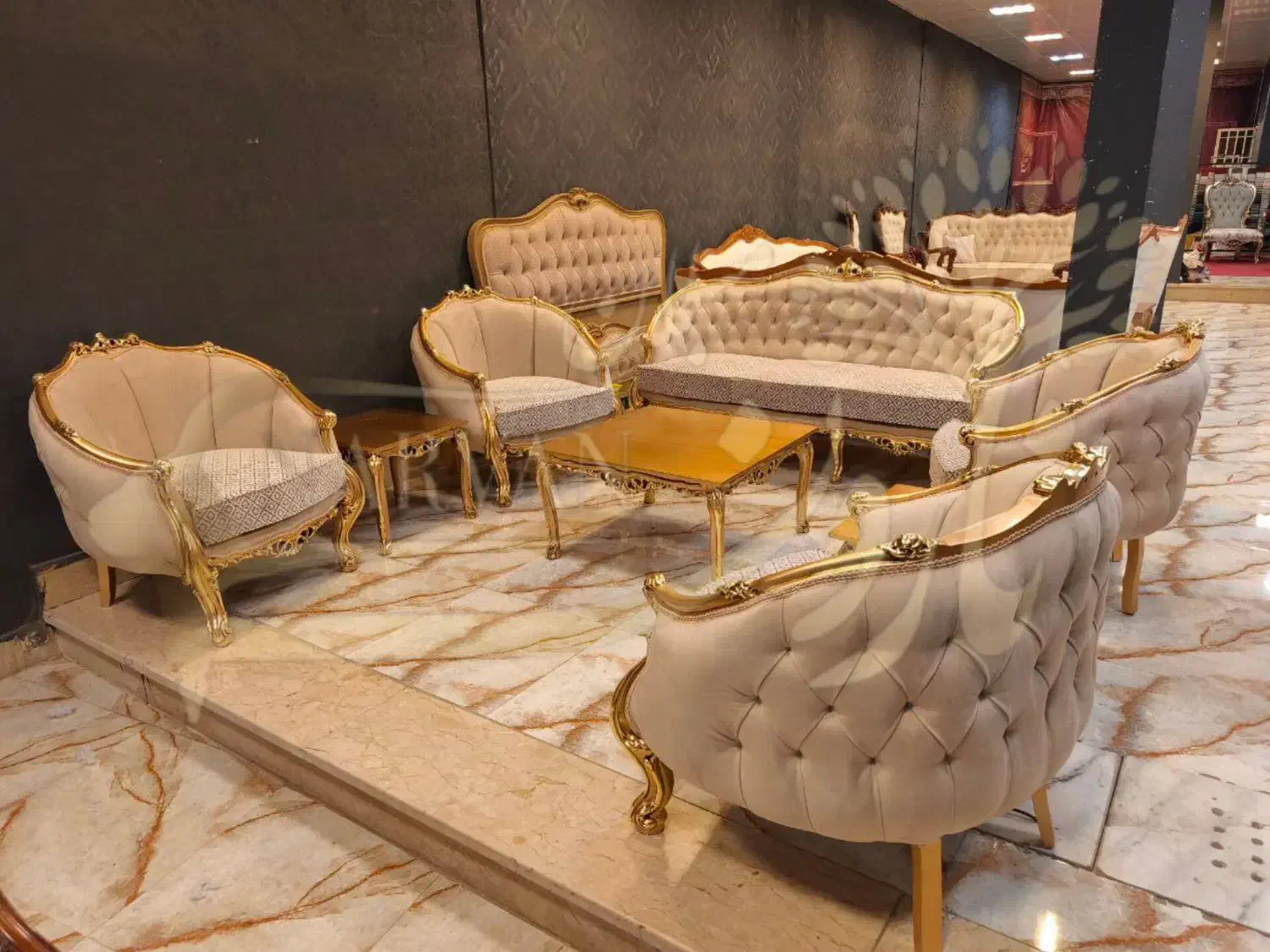 مبلمان مدرن زمرد/لگنی استیل کد 12|مبلمان خانگی و میز عسلی|کرج, محمد آباد|دیوار