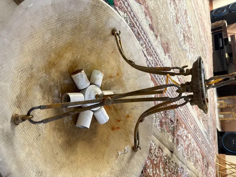 لوستر کلاسیک از سنگ مرمر|لوستر و چراغ آویز|قرچک, شهرک طلائیه|دیوار