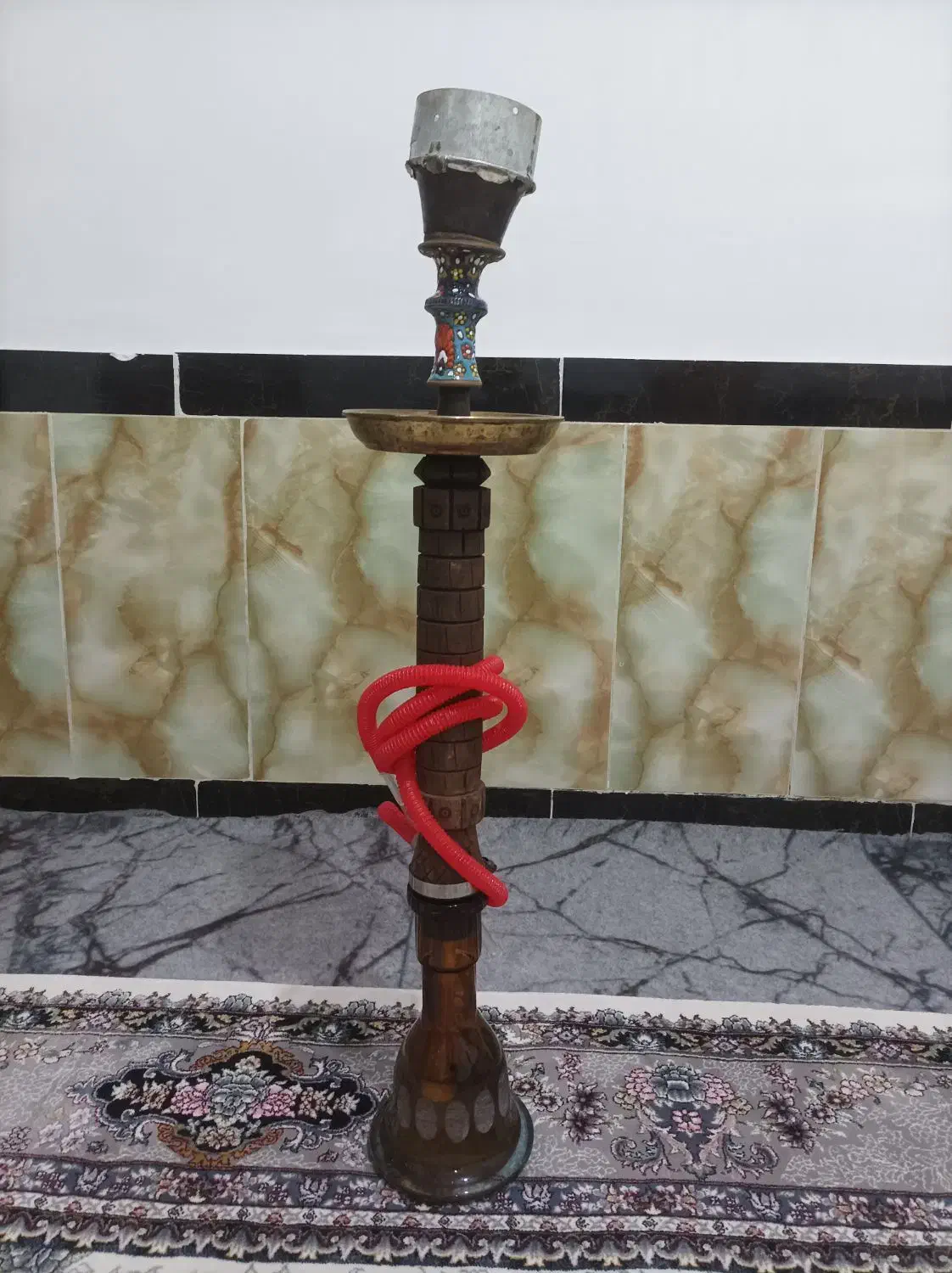 قلیان چوب اصل گردویی|کلکسیون و سرگرمی|میاندوآب, |دیوار