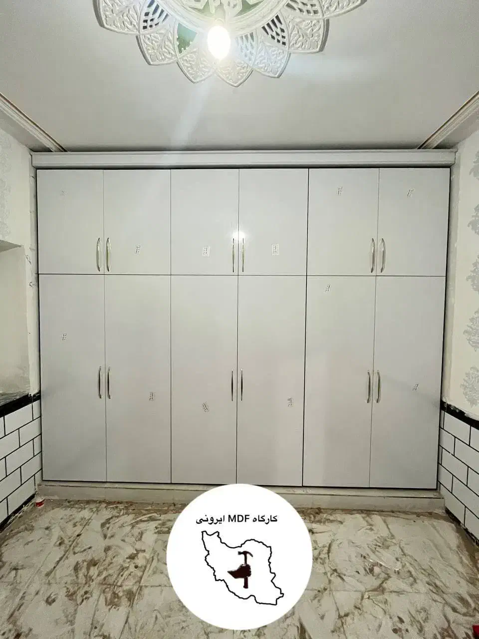 ساخت کمد دیواری ام دی اف چارچوب آهنی تحویل ۳ روز|خدمات پیشه و مهارت|شوش, |دیوار