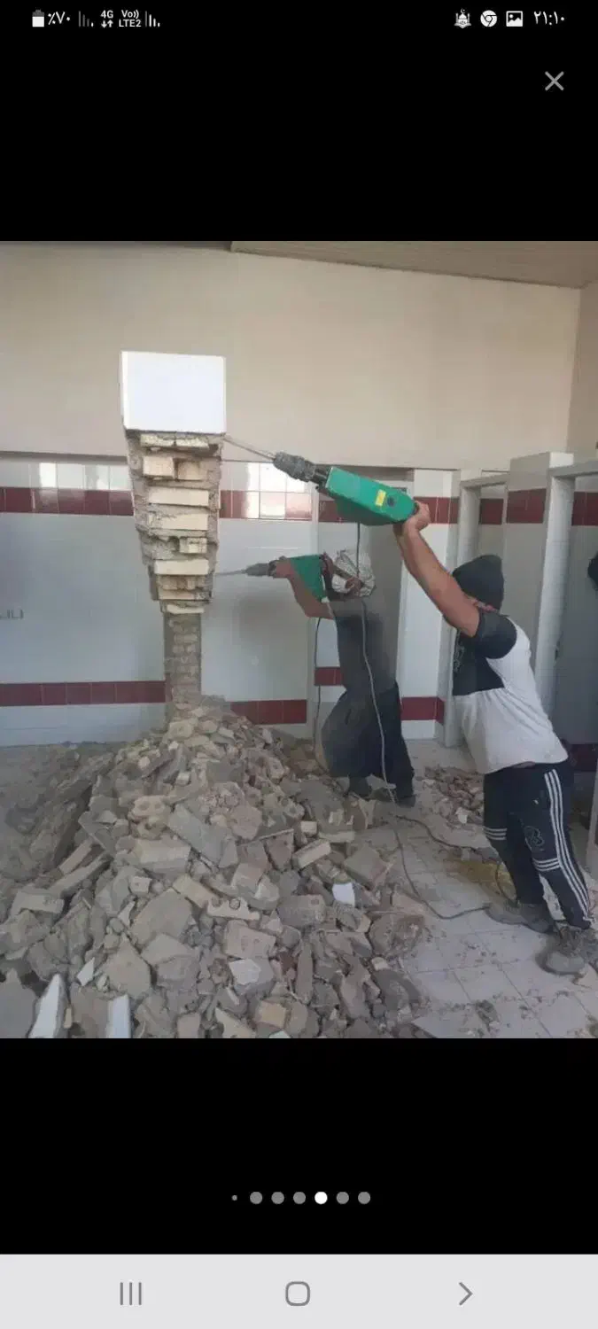 خدمات تخریب ساختمانی وکنده کاری|خدمات پیشه و مهارت|فردیس, قریشی|دیوار
