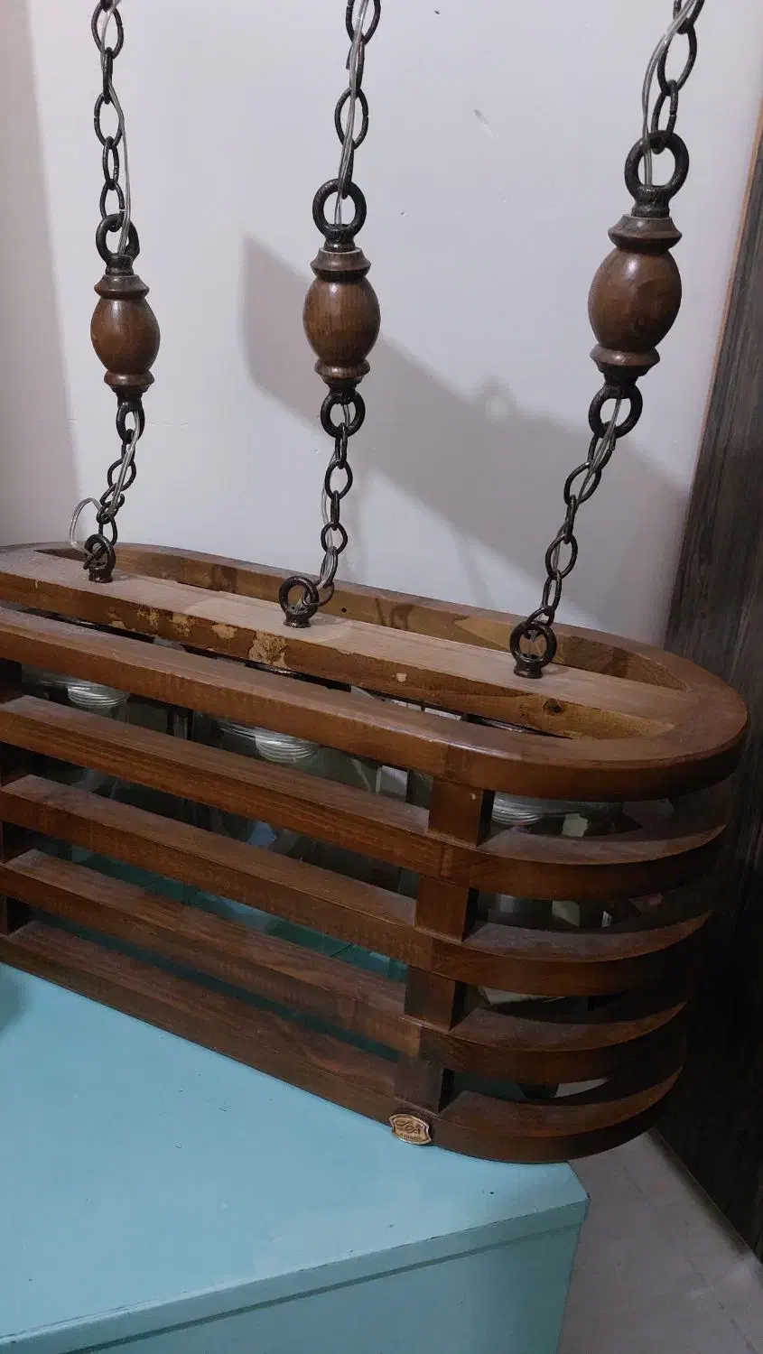 لوستر چوبی|لوستر و چراغ آویز|رشت, کوی مهر|دیوار