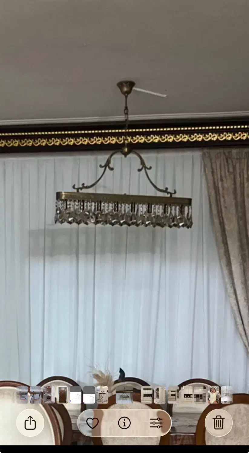 نهار خوری چهار نفره ، لوستر لاینر برنجی|لوستر و چراغ آویز|سبزوار, توحیدشهر|دیوار