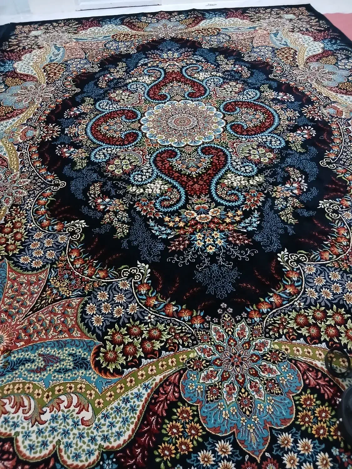 یک جفت فرش ۷۰۰ شانه|فرش|فیروزه, |دیوار