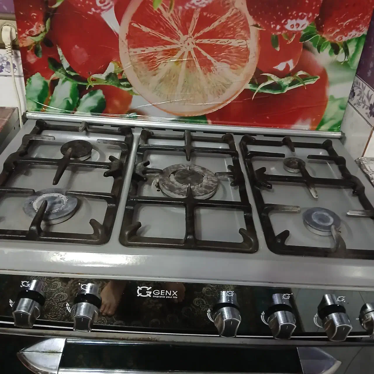 اجاق گاز طرح فر پنج شعله در حد نو|اجاق گاز و لوازم برقی پختوپز|ورامین, شهرک مدرس|دیوار