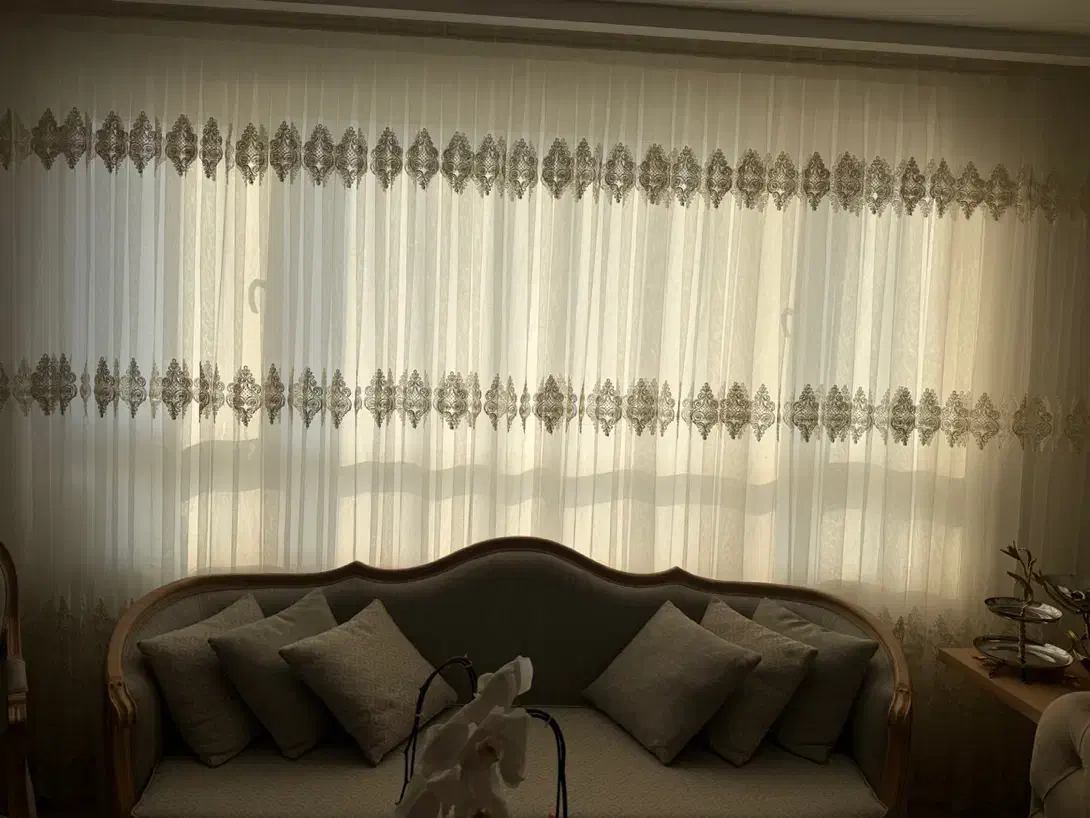 پرده حریر ترک در حد نو|پرده، رانر، رومیزی|تهران, فردوس|دیوار