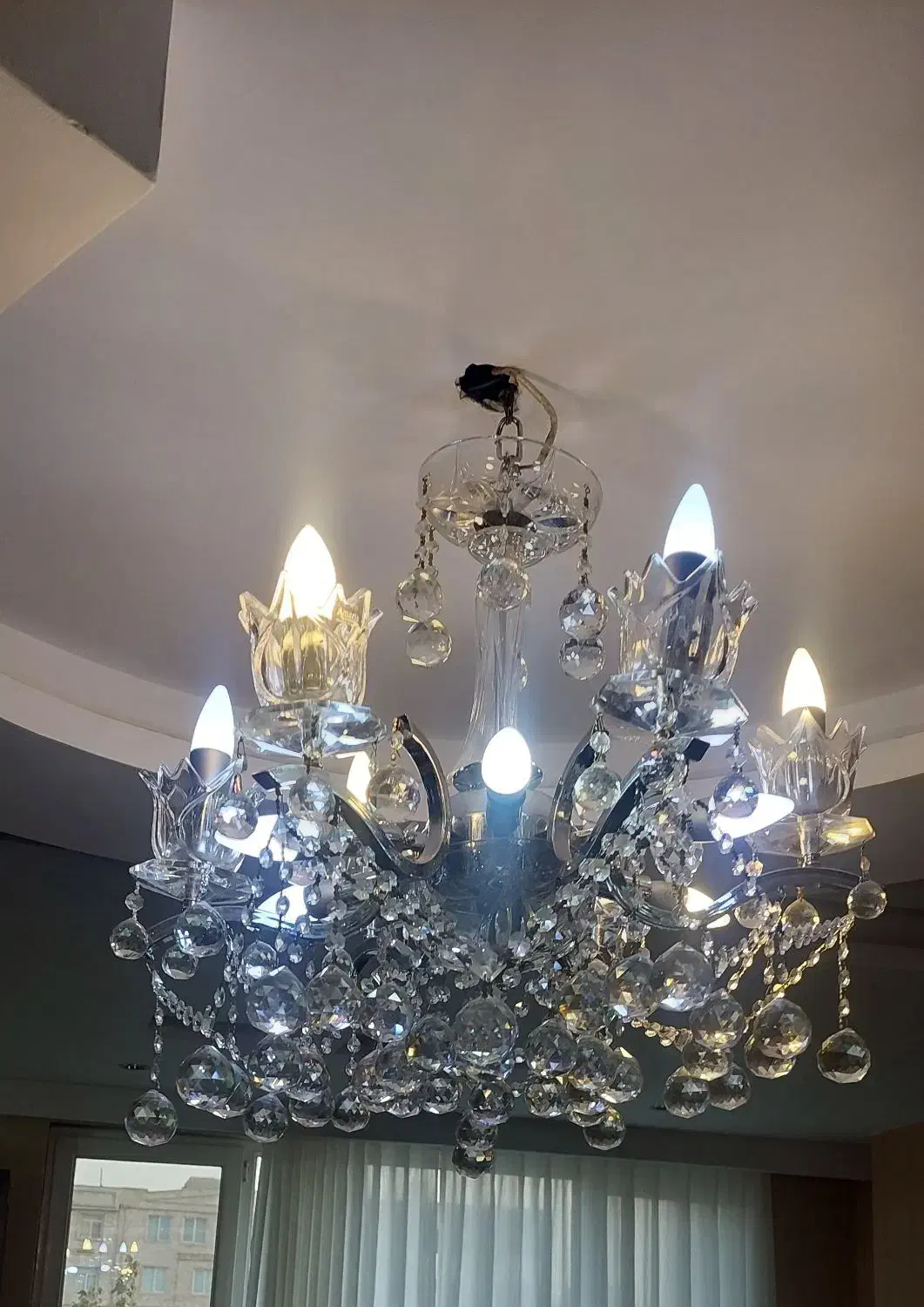 لوستر کریستال اصل خارجی وقدیمی|لوستر و چراغ آویز|کرج, فاز ۳ مهرشهر|دیوار