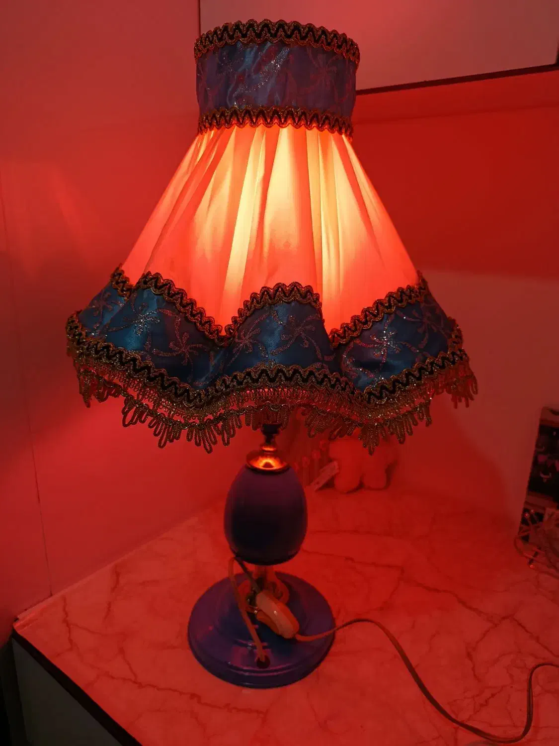 آباژور آبی رنگ، سالم سالم|چراغ خواب و آباژور|همدان, |دیوار