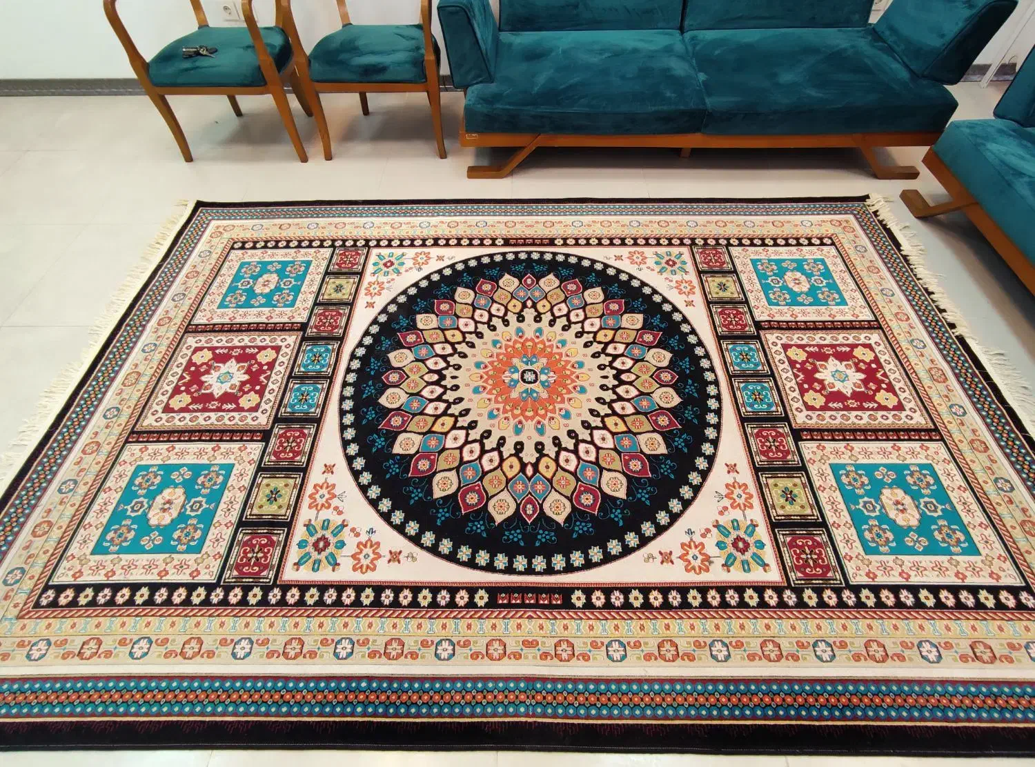 ۲تخته فرش۶متری ابریشم شفقی تبریزودلیجان|فرش|کرج, فاز ۳ مهرشهر|دیوار