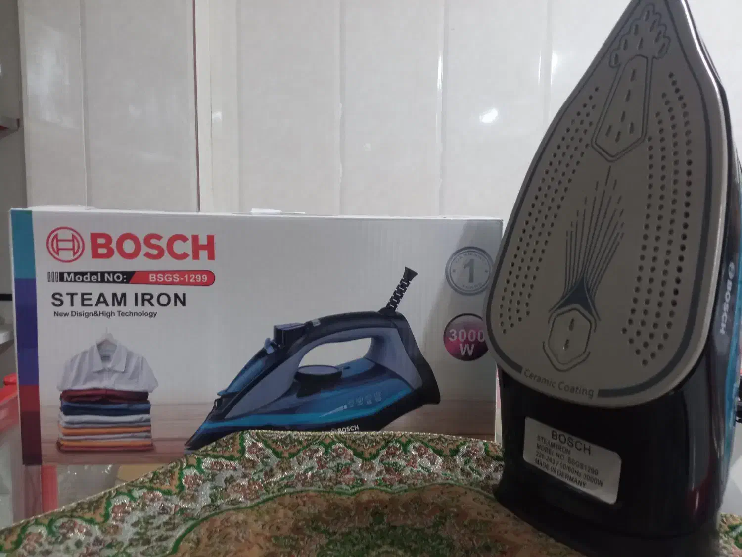 اتو بخار بوش آلمان3000 وات کف سرامیک آنتی باکتریال|اتو و لوازم اتو|اصفهان, حسینآباد|دیوار