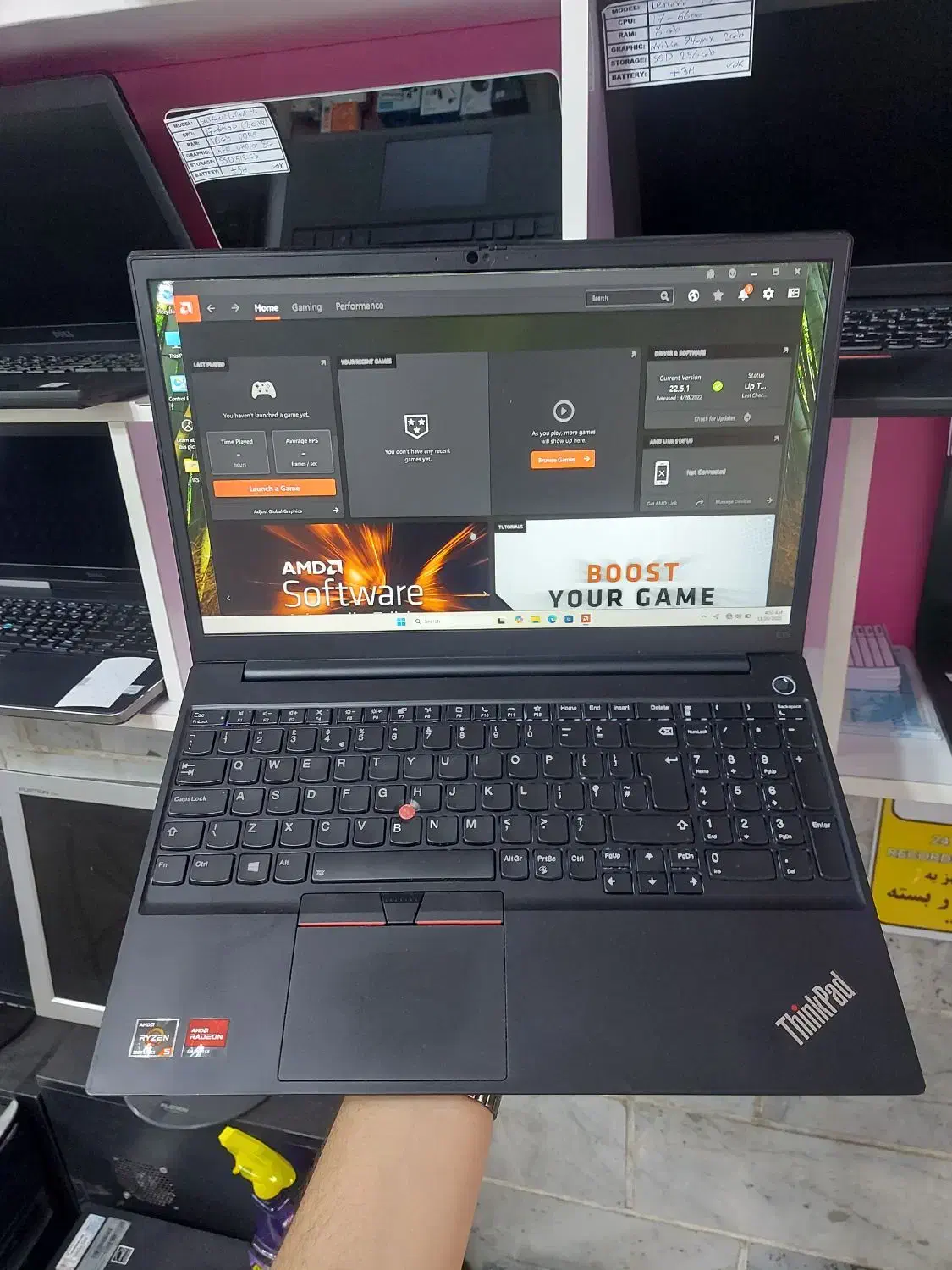 Lenovo E15 2022 Ryzen5 RAM16 SSD256 AMD4G|رایانه همراه|کرج, گلشهر|دیوار