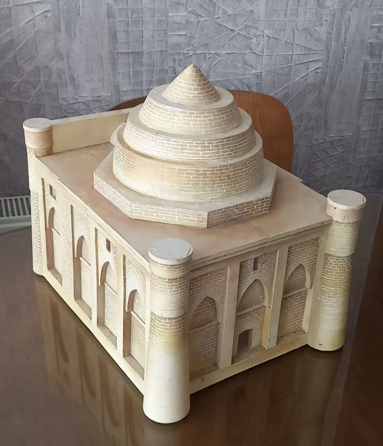 ماکت طرح چوب دستساز از بنای تاریخی|مجسمه، تندیس، ماکت|مشهد, فدک|دیوار