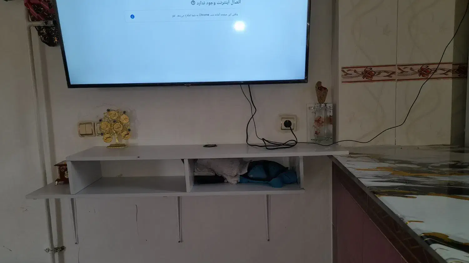 میزتلویزیون دیواری|میز تلویزیون|صائین قلعه, |دیوار