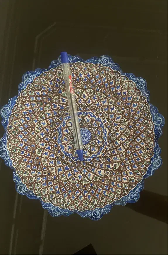 بشقاب میناکاری فلزی|صنایع دستی و سایر لوازم تزئینی|یزد, |دیوار