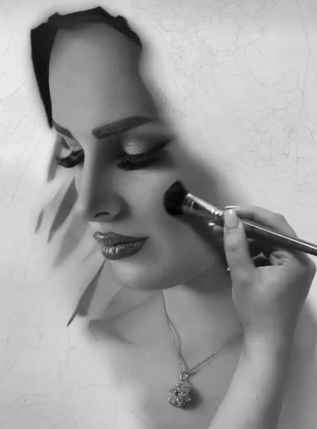 نقاشی چهره سیاهقلم مدادرنگ رنگ روغن|تابلو، نقاشی، عکس|شیراز, فرهنگ شهر|دیوار