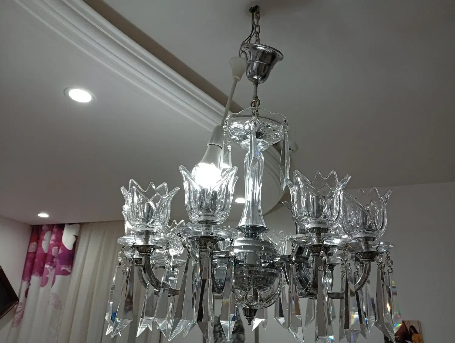 لوستر کریستال اصل آلمان|لوستر و چراغ آویز|سمنان, |دیوار