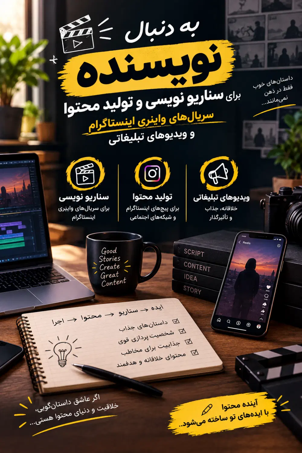 سناریو نویس|استخدام هنری و رسانه|تهران, میرداماد|دیوار