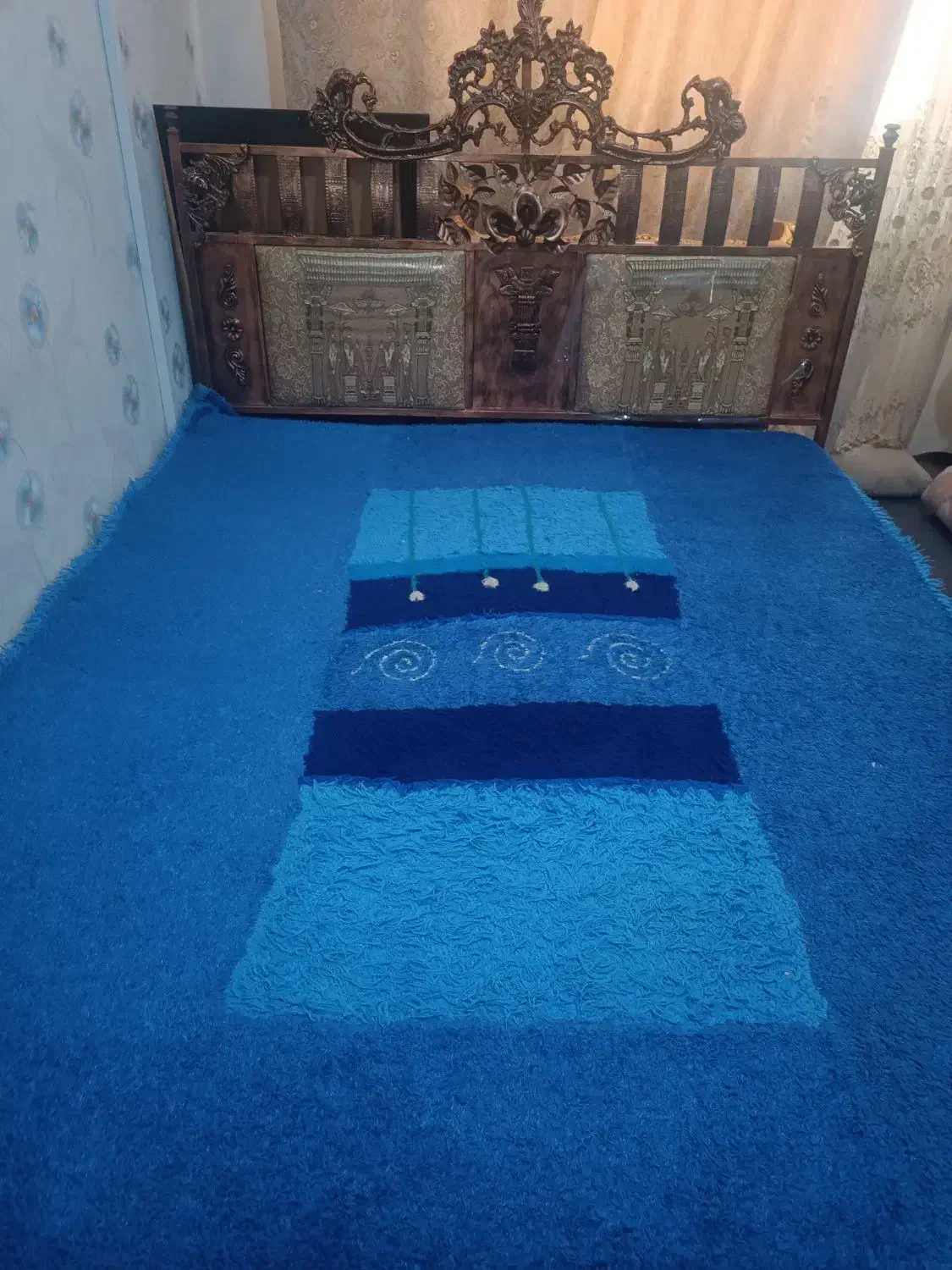 تخت فرفروژه دو نفره همراه با خوشخواب|تخت و سرویس خواب|مشهد, ثامن|دیوار