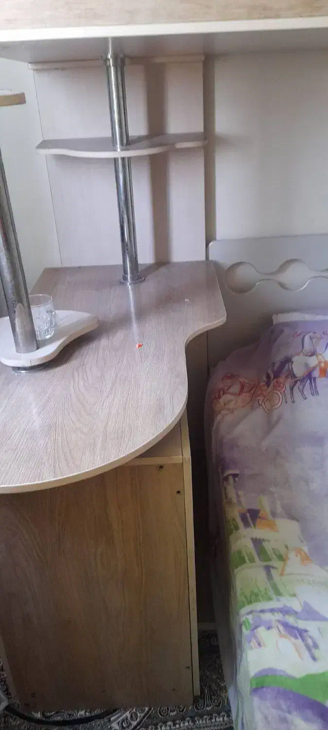 تخت خواب بچه دوطبقه|تخت و سرویس خواب|ری, دیلمان|دیوار