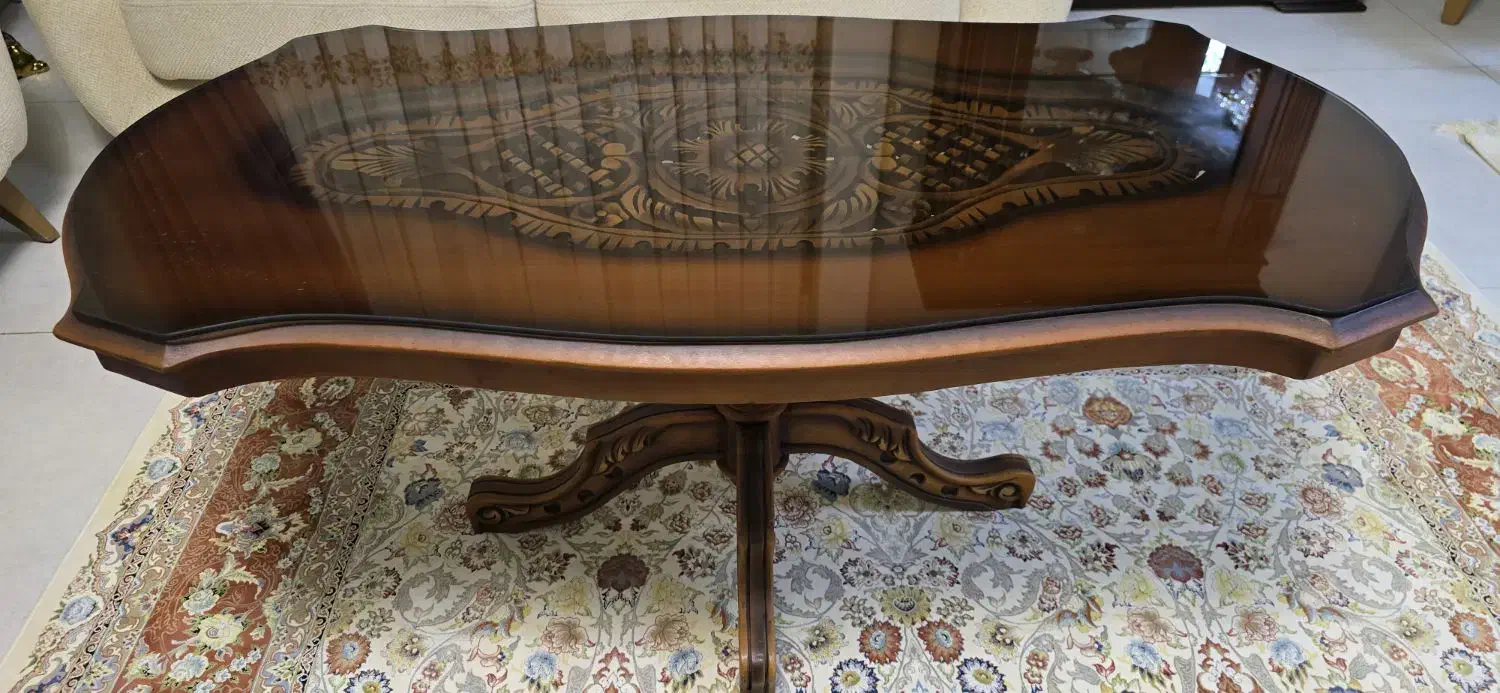 جلو مبلی و عسلی سلطنتی چوبی|مبلمان خانگی و میز عسلی|تهران, سیمای ایران|دیوار