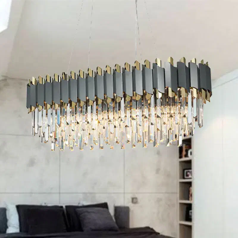 لوستر لاینر کریستال تینا مدرن|لوستر و چراغ آویز|تهران, فلسطین (میدان انقلاب)|دیوار