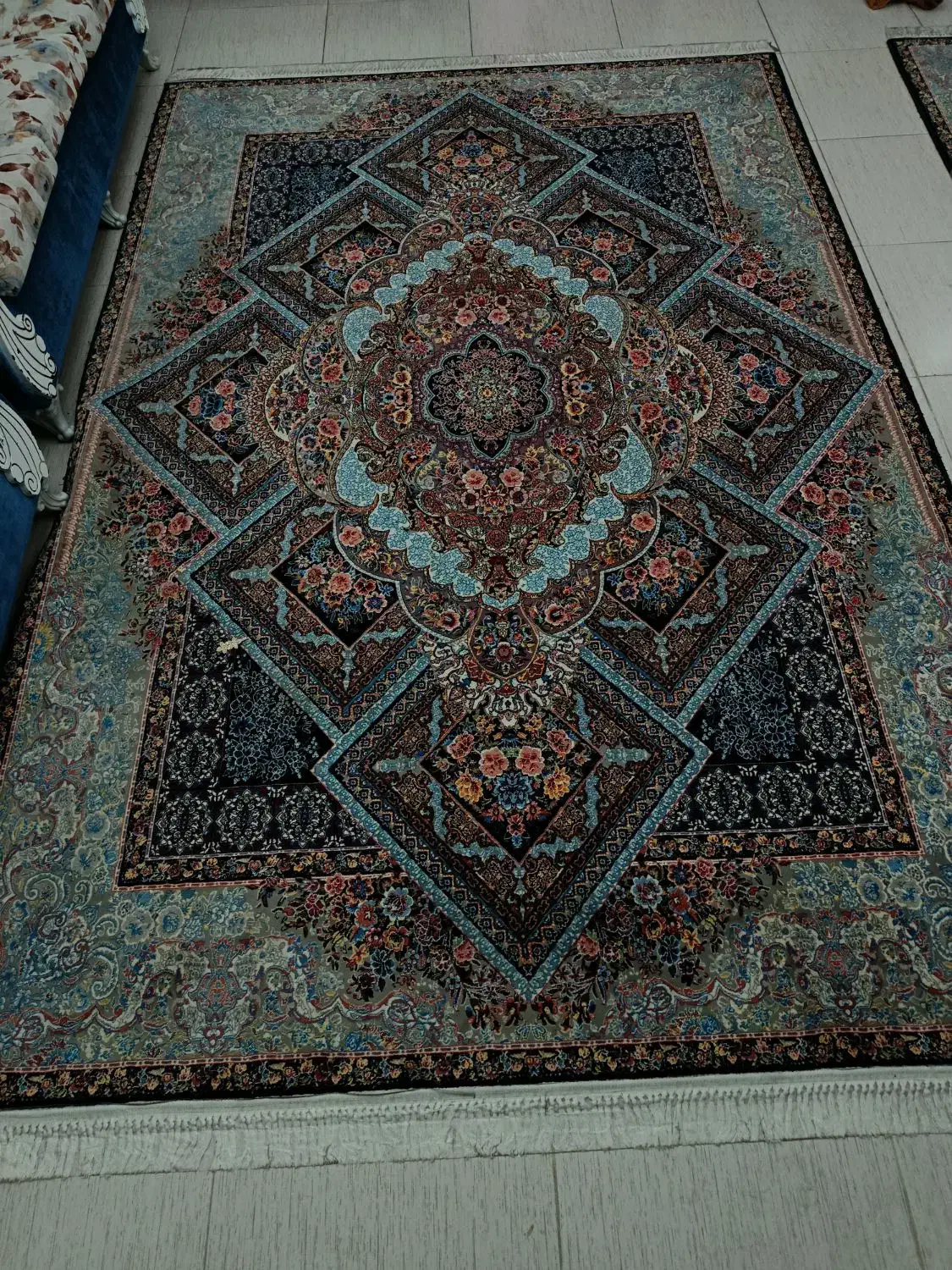 دوتخته فرش 6متری وپادری|فرش|بومهن, |دیوار