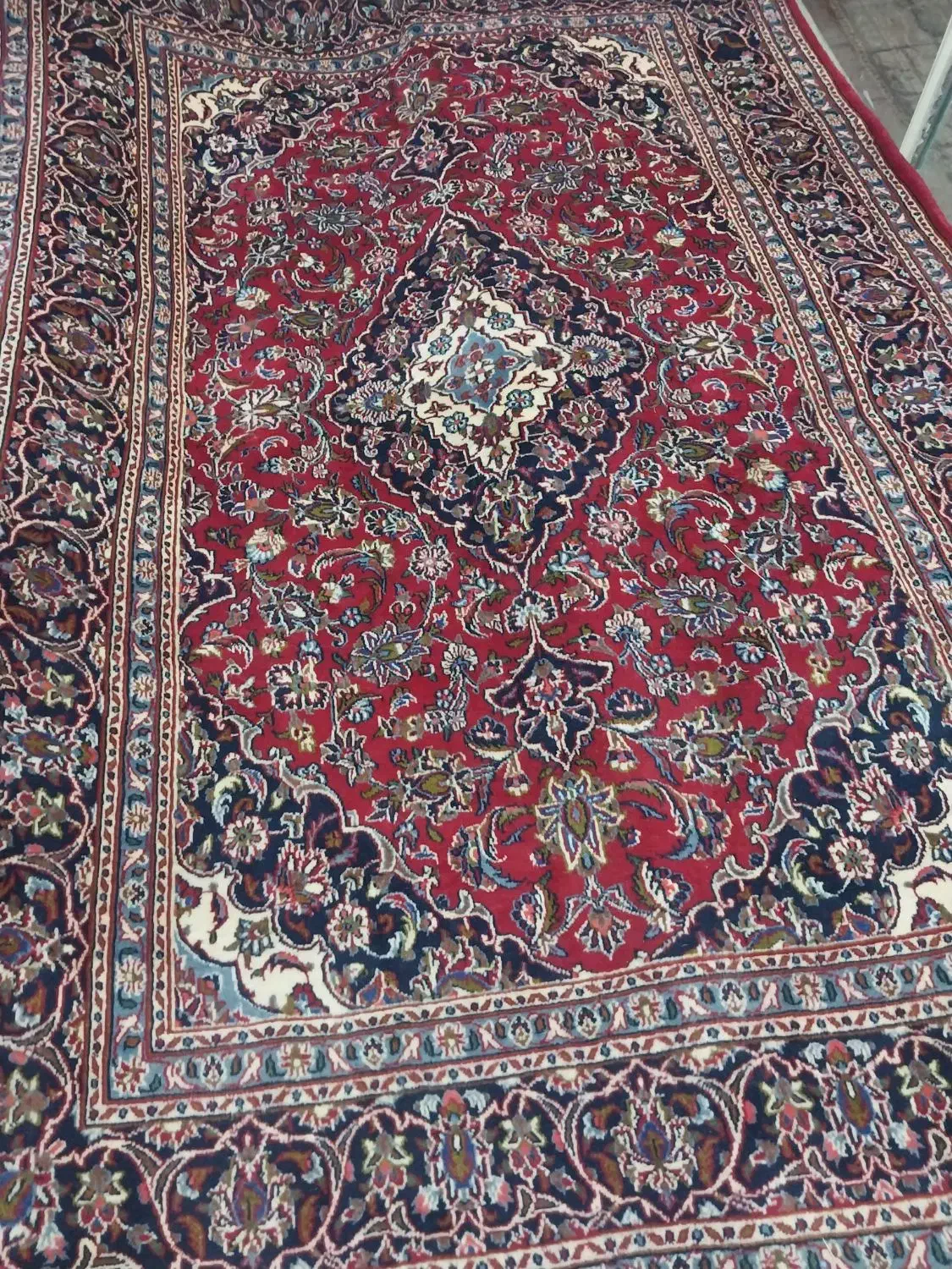 یک جفت فرش دستباف شیش متری|فرش|بناب, |دیوار