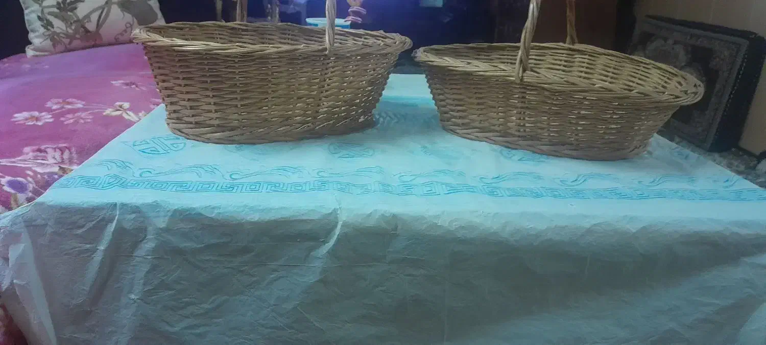 سبد حصیری مناسب برای تزیین..|صنایع دستی و سایر لوازم تزئینی|قم, سراجه (۱۵ خرداد)|دیوار