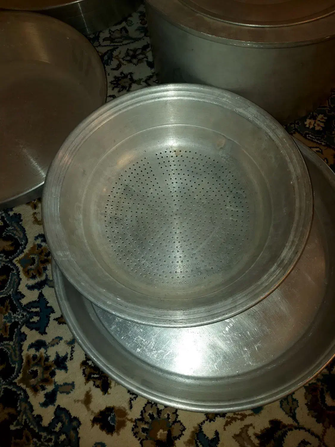قابلمه و تشت و آبکش روحی نو وسالم|ظروف پخت‌وپز|رودهن, |دیوار