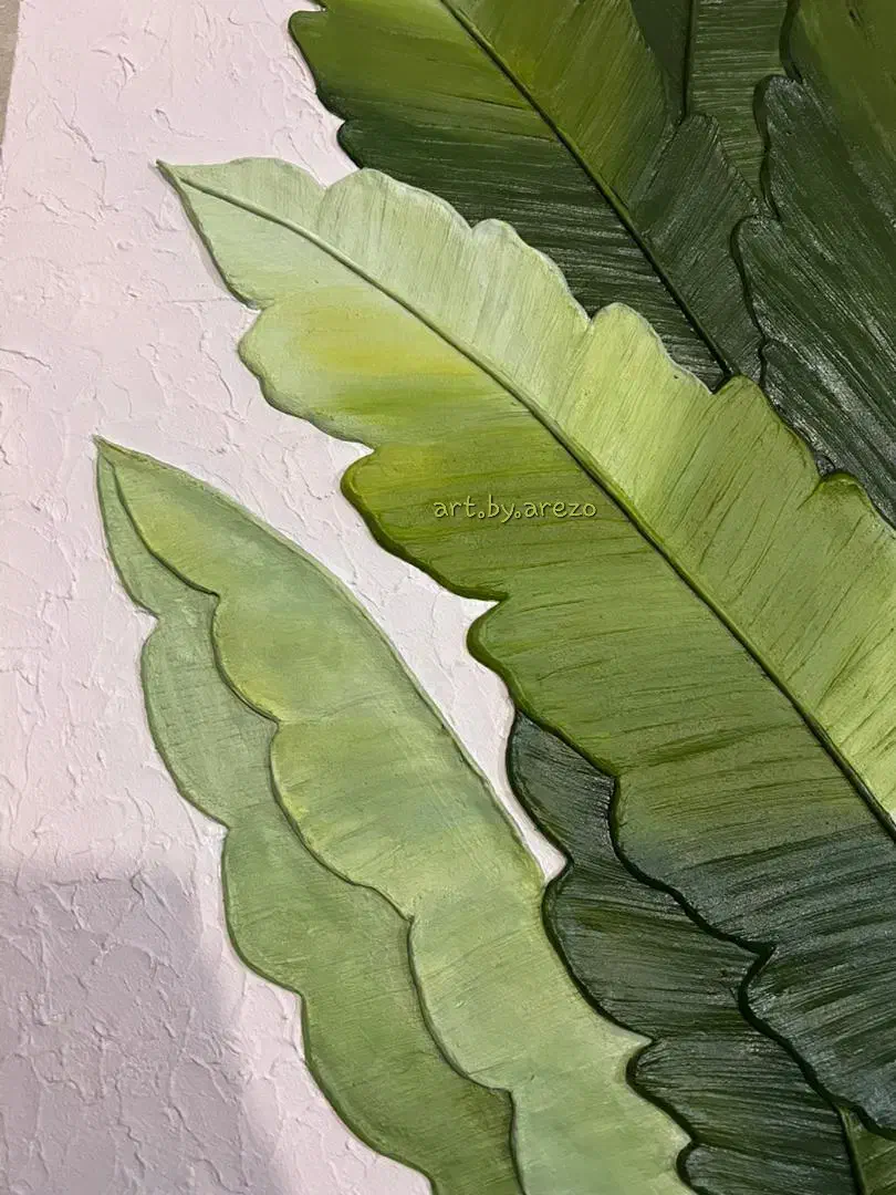 تابلو برگ استوایی|تابلو، نقاشی، عکس|شهر بابک, |دیوار