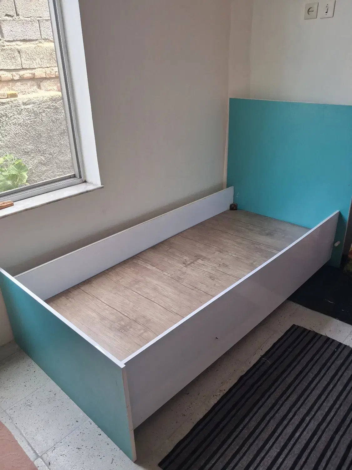 تخت نوجوان همراه یا تشک|تخت و سرویس خواب|قائمشهر, |دیوار