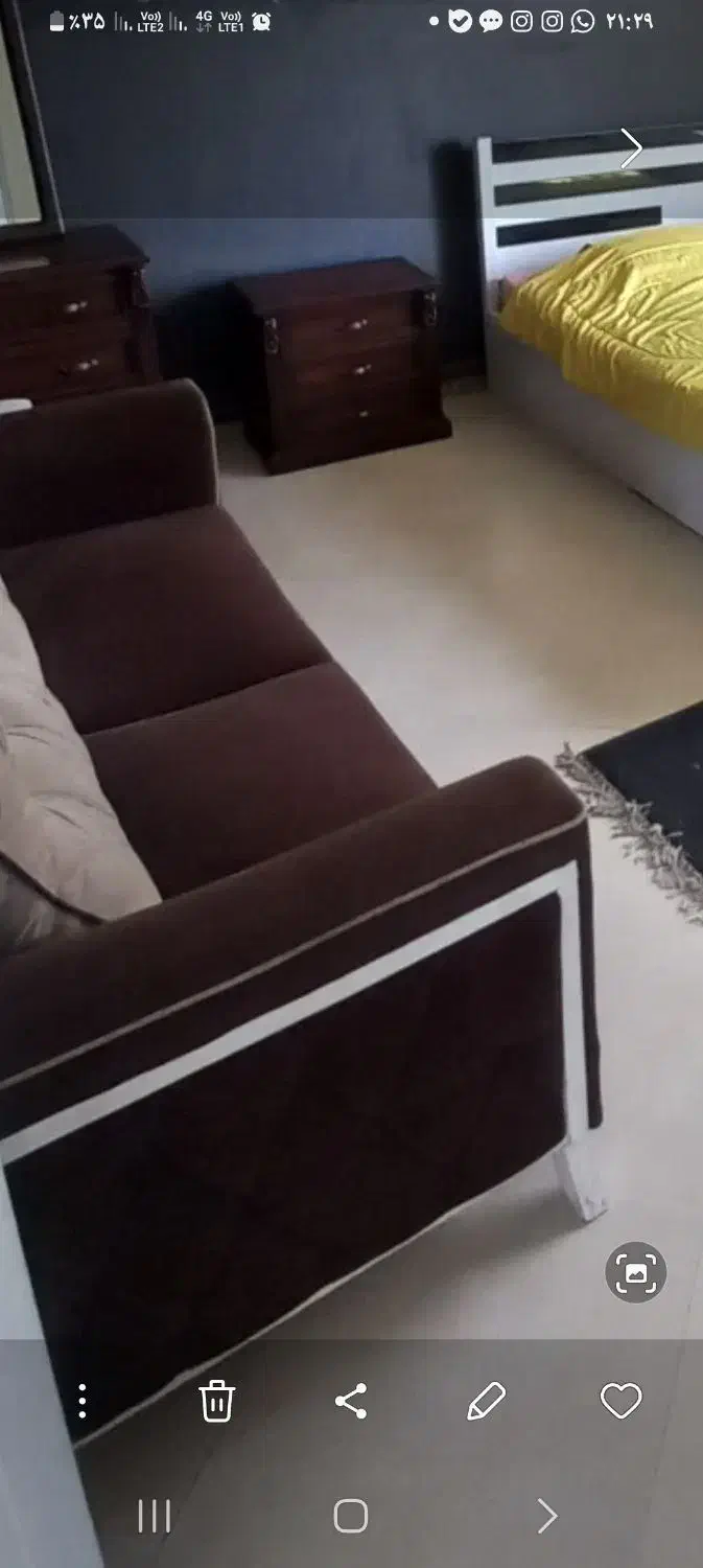 مبل راحتی ۷ نفره کرم قهوه ای|مبلمان خانگی و میز عسلی|رامجین, |دیوار