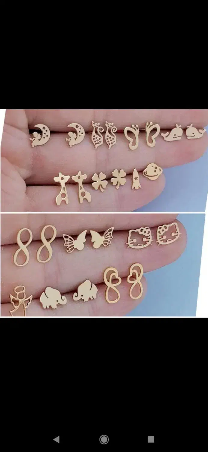 گوشواره میخی ستاره طلا 5و نیم میلیون|جواهرات|اصفهان, مسجد مصلی|دیوار