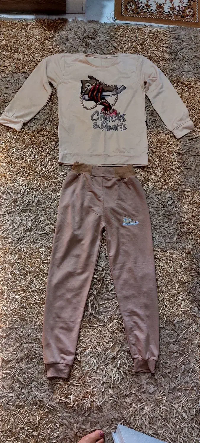 لباس تیشرت و شلوار ست، کرم قهوه ای|لباس|شهریار, شهرک اداری تندگویان|دیوار