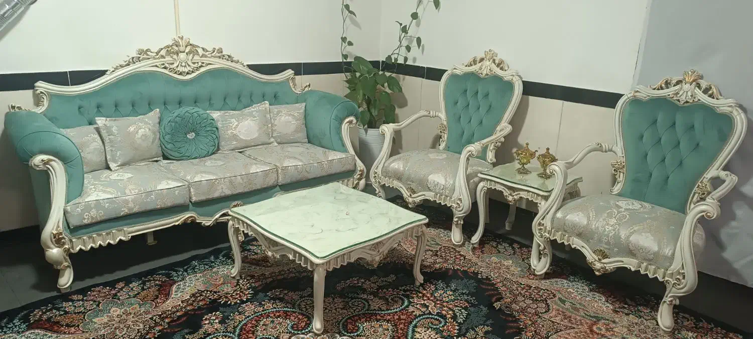 مبل هفت نفره استیل ناهار خوری 4نفره|مبلمان خانگی و میز عسلی|مشگین شهر, |دیوار