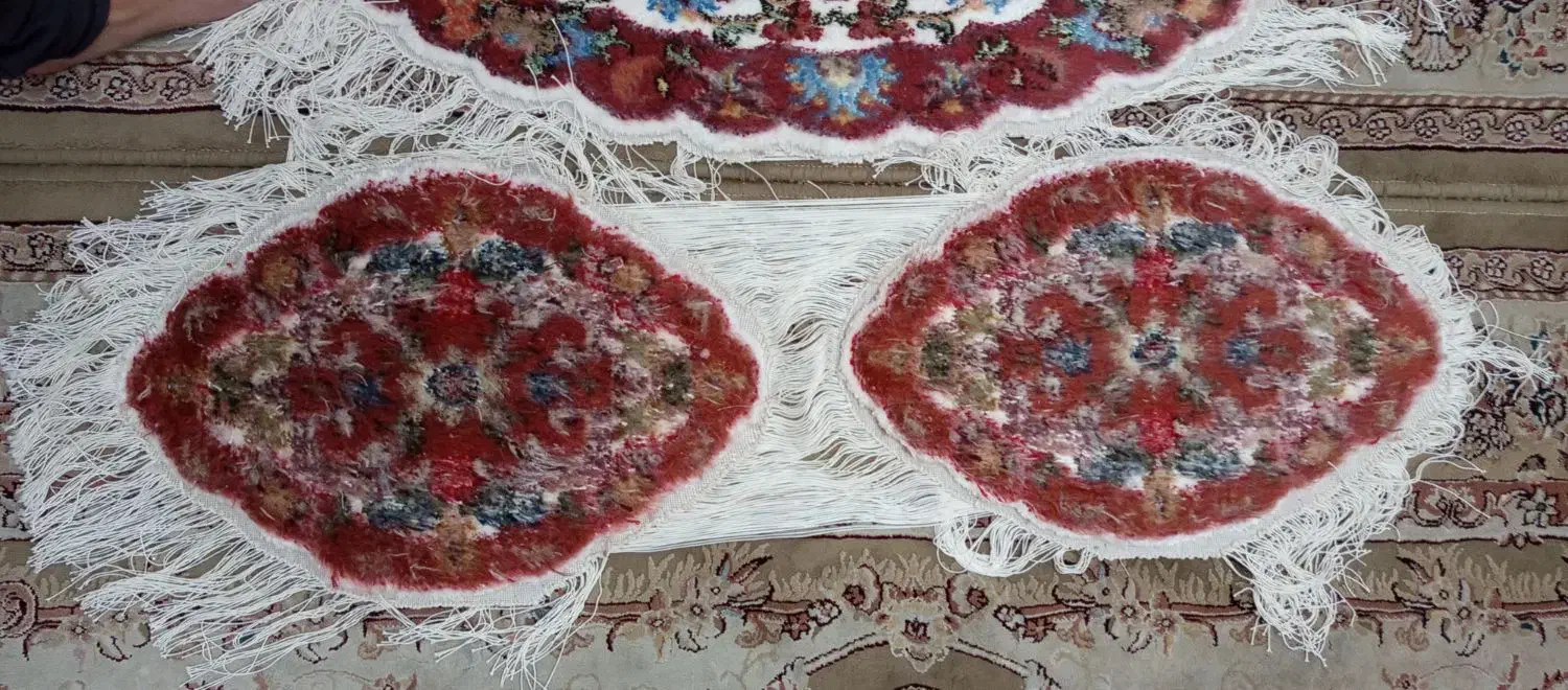 فرش رومیزی کف ابریشم|روفرشی|تبریز, |دیوار