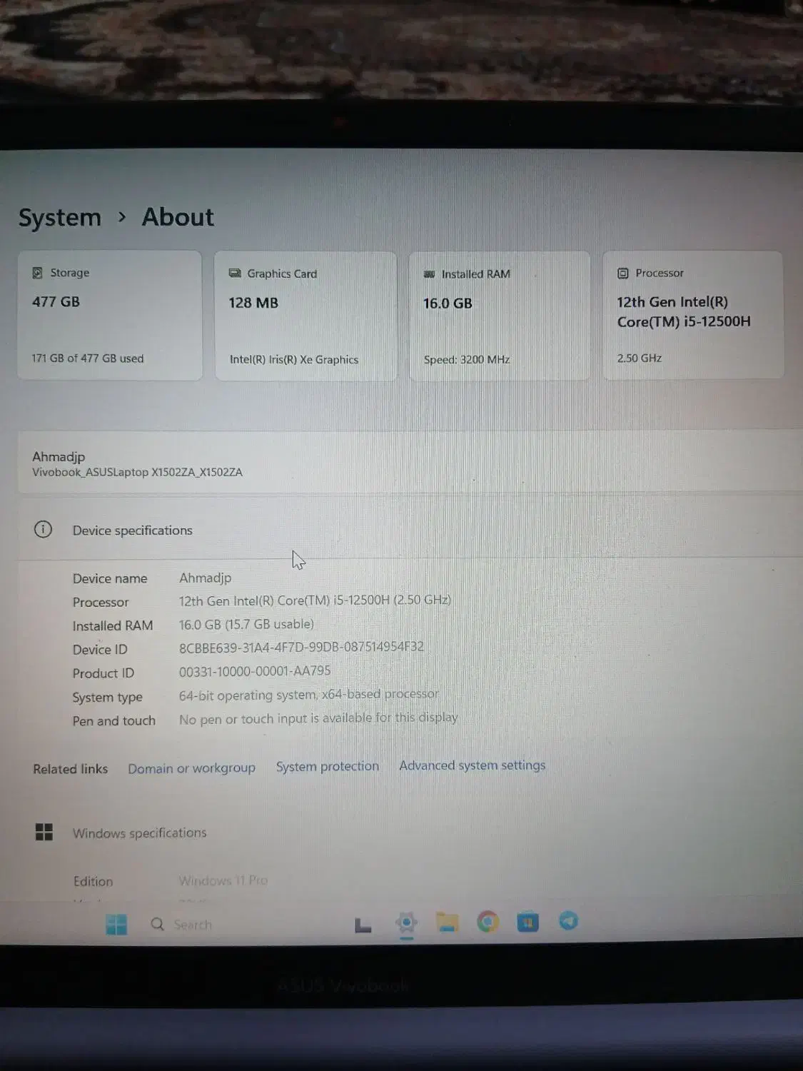 لپ تاپ asus(vivobook) استوک|رایانه همراه|رودسر, |دیوار