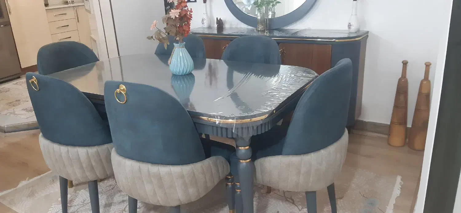 مبل  8 نفره وغذاخوری  6 نفره اینه کنسول و میز Tv|مبلمان خانگی و میز عسلی|میاندوآب, |دیوار