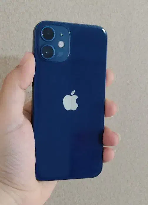 اپل iphone 12 mini آبی، با شارژر، باتری ۱۰۰|موبایل|تهران, دانشگاه شریف|دیوار