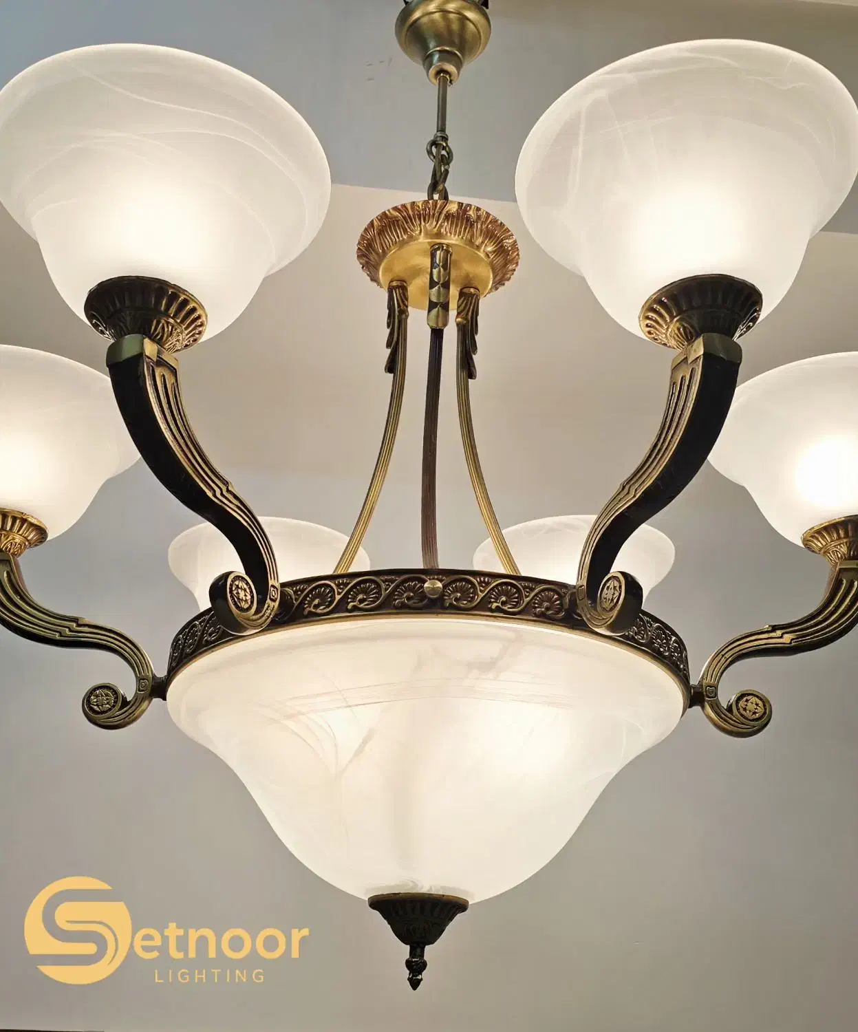 گالری لوسترهای برنز لوکس ست نور(قیمت تماس چت حضور)|لوستر و چراغ آویز|تهران, اقدسیه|دیوار