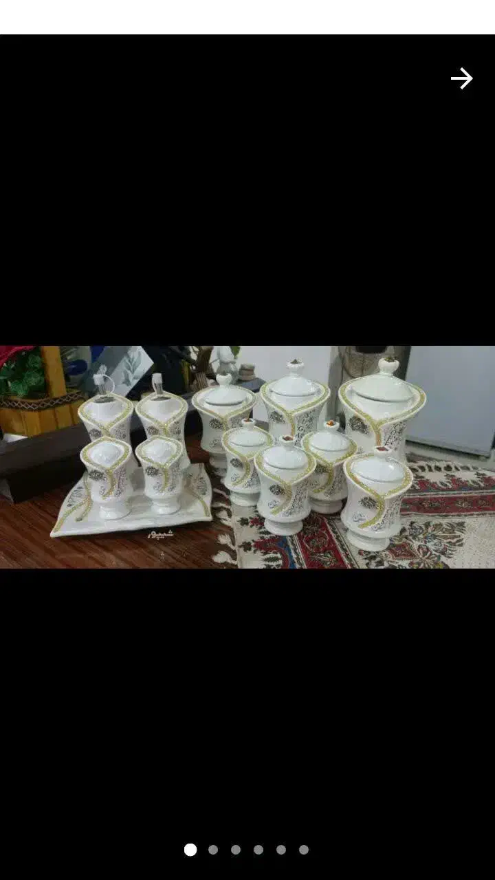 فروش فوری سرویس پاسماوری سرامیکی|ظروف سرو و پذیرایی|کاشان, گبرها|دیوار