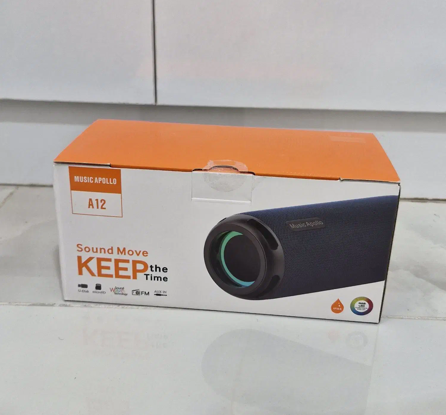 اسپیکر بلوتوثی آپولو مدل A12 مشکی نور رنگی|پخش‌کننده همراه|اصفهان, ملک‌شهر|دیوار