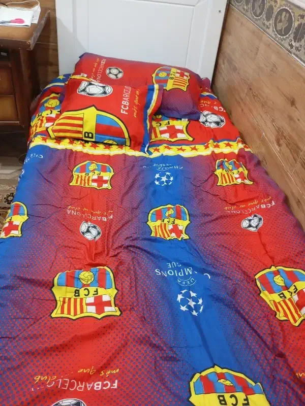 تخت نوجوان کشو دار + لحاف،روتختی بارسلونا|تخت و سرویس خواب|بندر گناوه, |دیوار