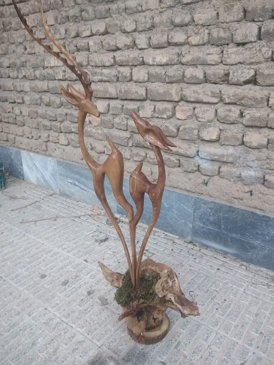 غزال چوبی|مجسمه، تندیس، ماکت|اراک, |دیوار