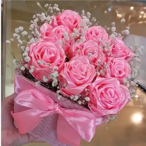 ساخت دسته گل روبانی، باکس گل به سفارش شما|گل مصنوعی|شریف‌آباد, |دیوار