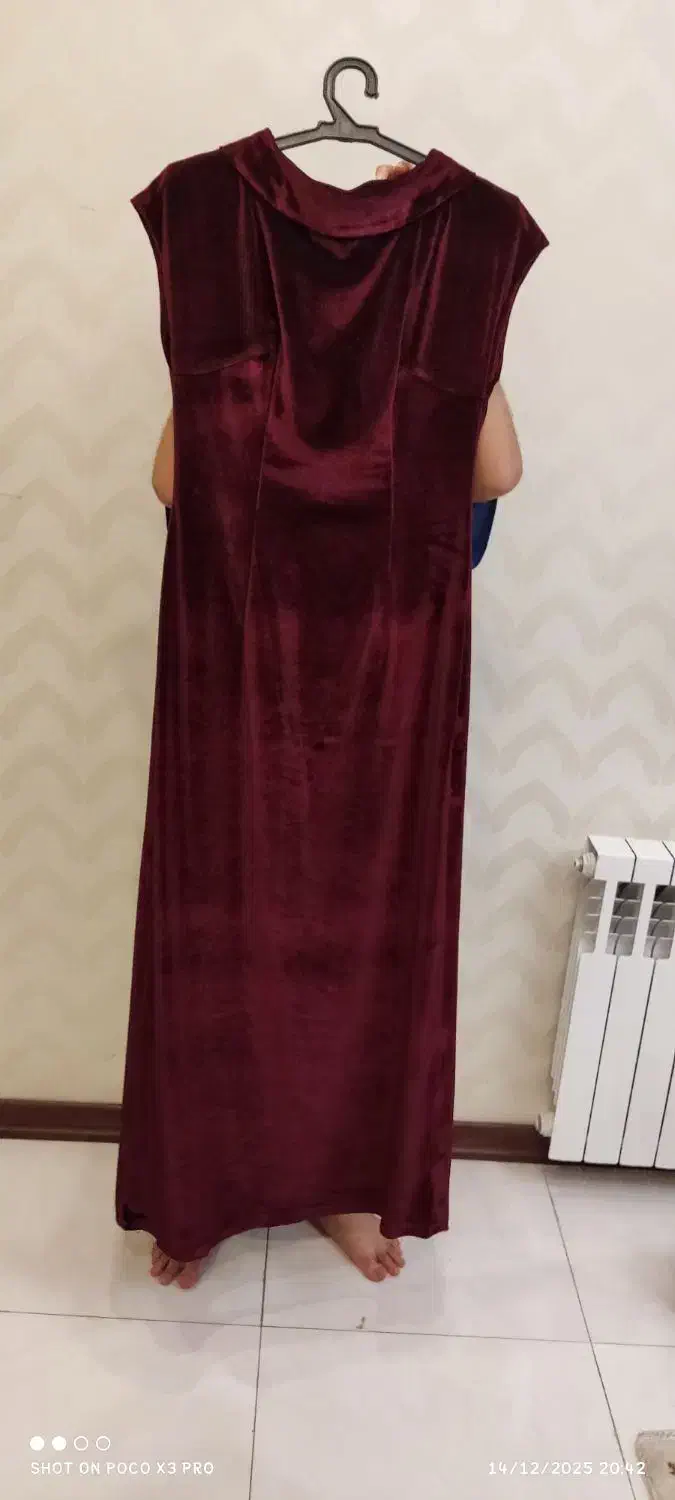 لباس مجلسی مخمل خارجی زرشکی به همراه کفش ست|لباس|مشهد, جاهد شهر|دیوار